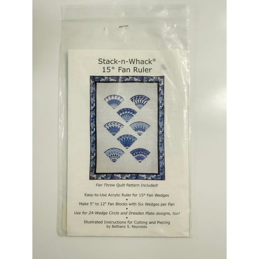 Stack-n-Whack Fan Ruler‎ and Pattern for 15 Degree Fans-B. Reynolds NO RULER